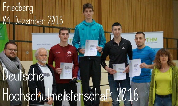 Deutsche Hochschulmeisterschaft 2016 in Friedberg - Titel