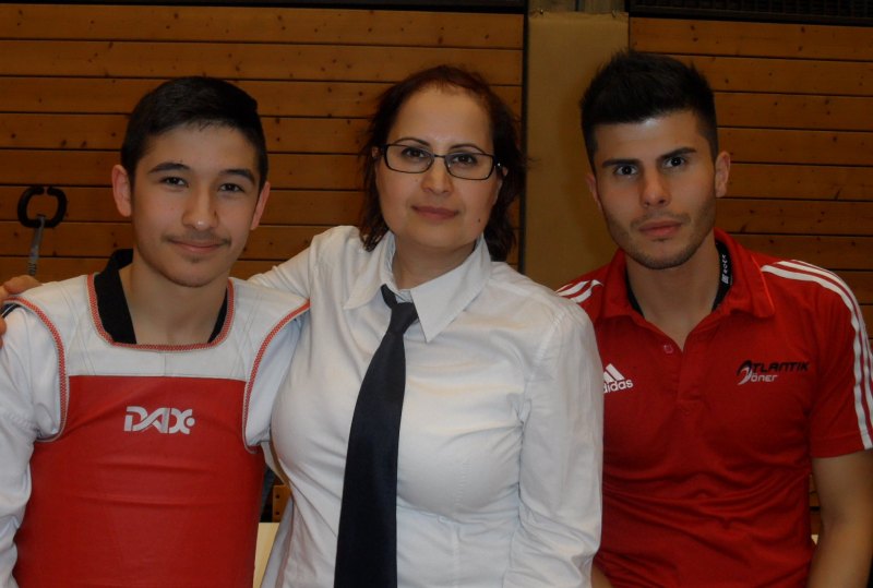 1. Bayernpokal 2014 in Roth - Murat Demir, Dilek Sam und Tayfun Yilmazer