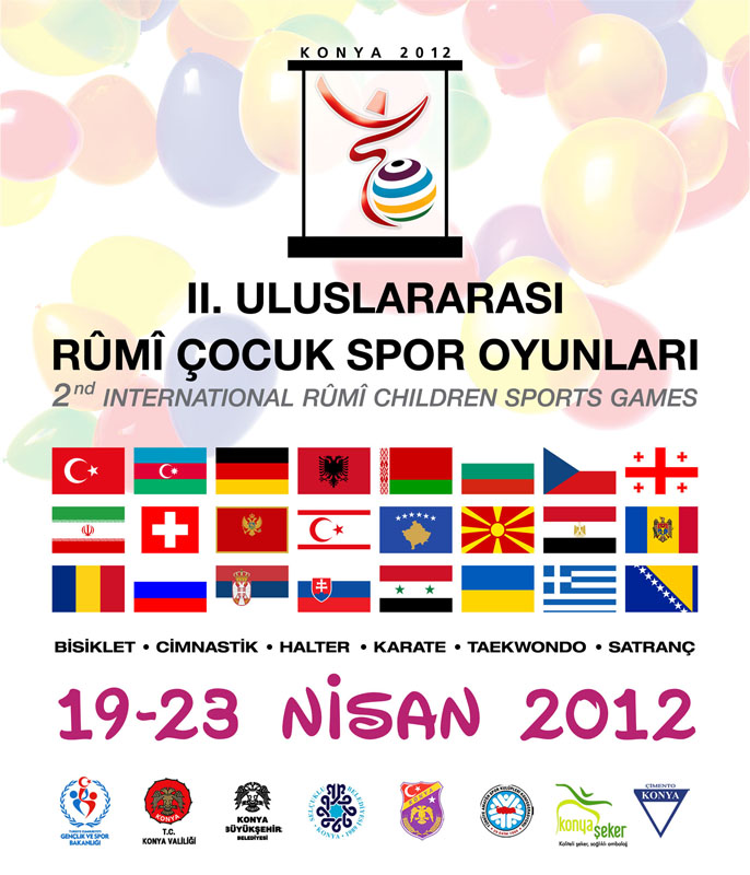 Plakat II. Uluslararasi Rumi Cocuk Spor Oyunlari 2012