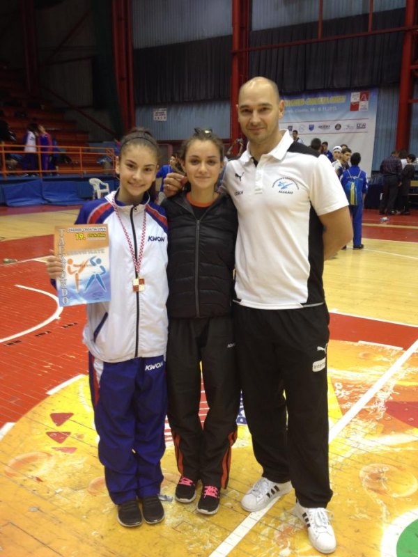Croatia Open 2013 in Zagreb - Ela Aydin und Nicole Ohlmann mit Jugend-Bundestrainer Marco Scheiterbauer