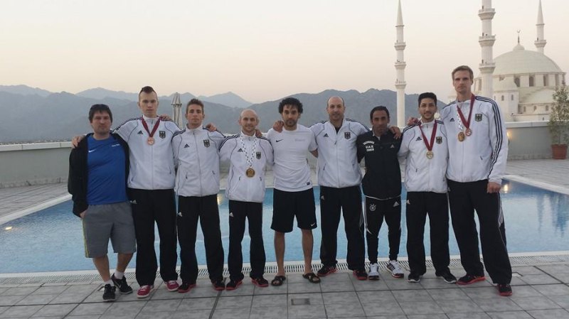 Fujairah Open 2014 in Fudschaira - Das DTU-Herren-Team mit den gewonnenen Medaillen