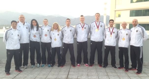 Fujairah Open 2014 in Fudschaira - Das DTU-Team mit den gewonnenen Medaillen