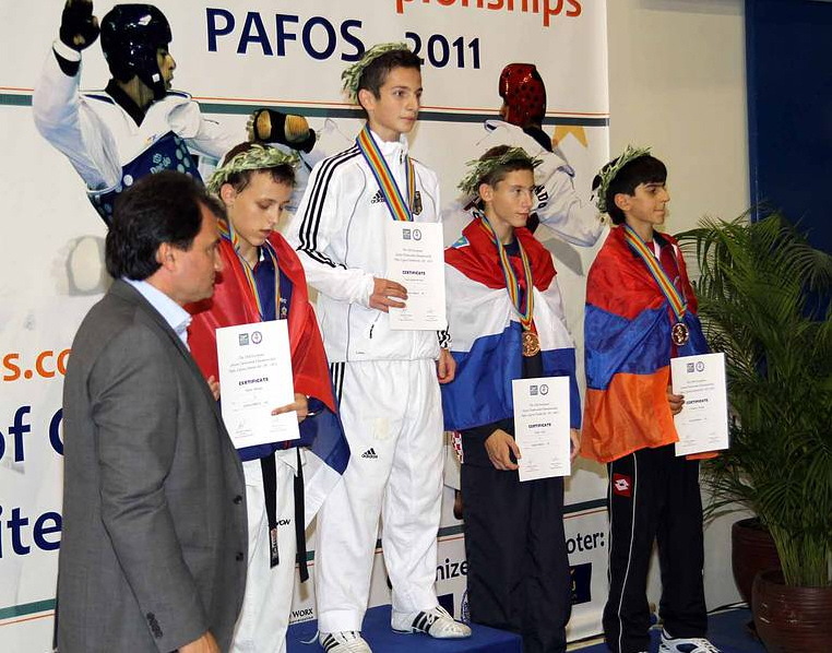Jugend-EM 2011 - Hasan bei der Siegerehrung