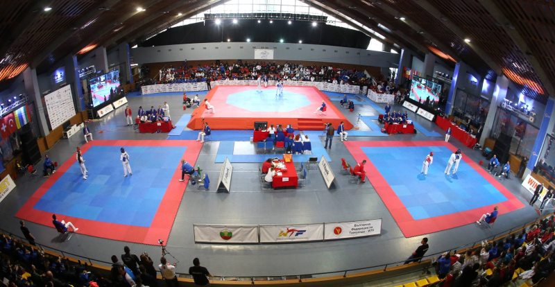 Junioren-U21-Europameisterschaft 2017 in Sofia - Wettkampfhalle Innenraum