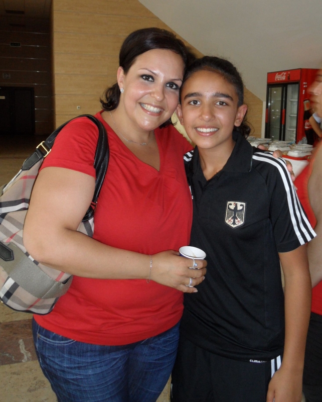 Kadetten-(U15)-Europameisterschaft 2013 in Bukarest - Selina Öztürk mit ihrer Mutter Nurgül