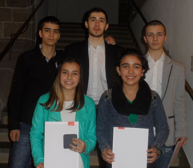Sportlerehrung der Stadt Nürnberg 2014 - Abullatif Sezgin, Sebil Kaya, Erol Yorulmaz, Selina Öztürk und Hasan Koca