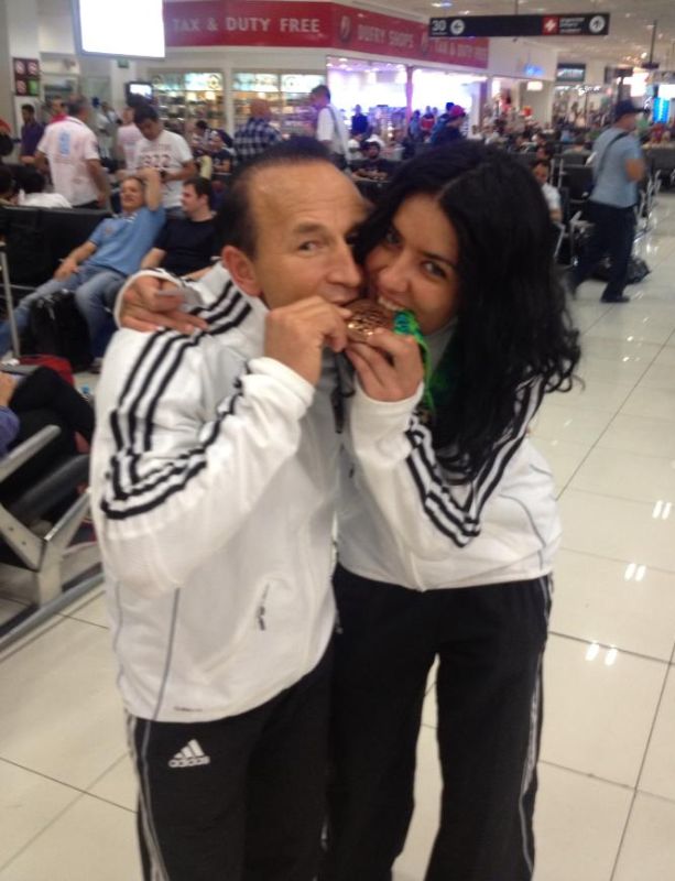 Rabia und Özer Gülec mir Rabias WM-Bronzemedaille